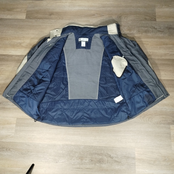 Columbia Men's Blue and Gray Outdoor Winter Jacket Coat XLT Hiking Ski - Picture 6 of 10